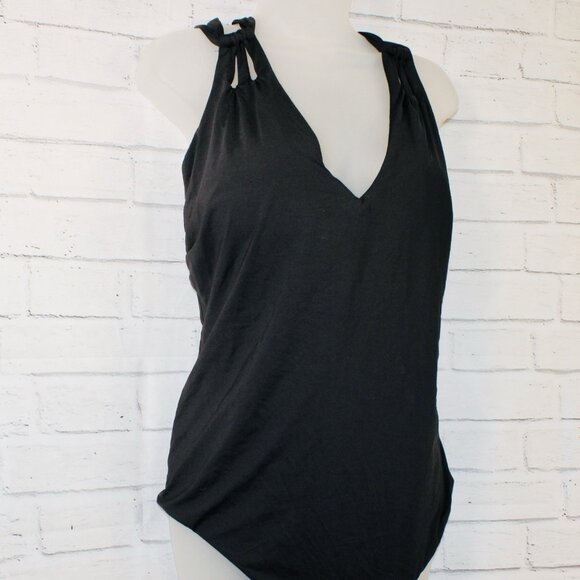 BECCA ETC Plus Size 3X Color Code Plunging Tear-Drop Tie One-Piece Swimsuit $148 - Picture 2 of 7